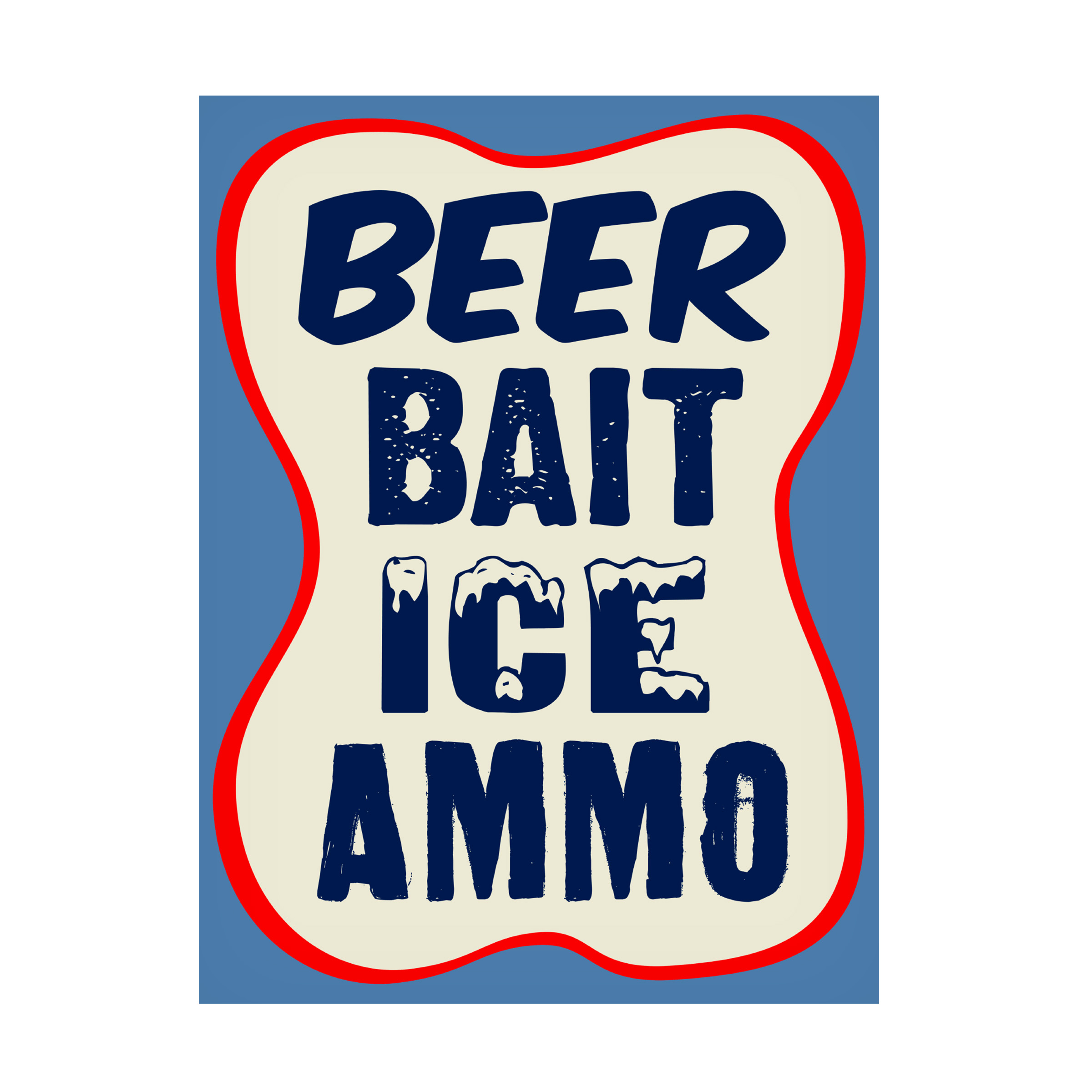 'Beer Bait Ice Ammo' Canvas Art