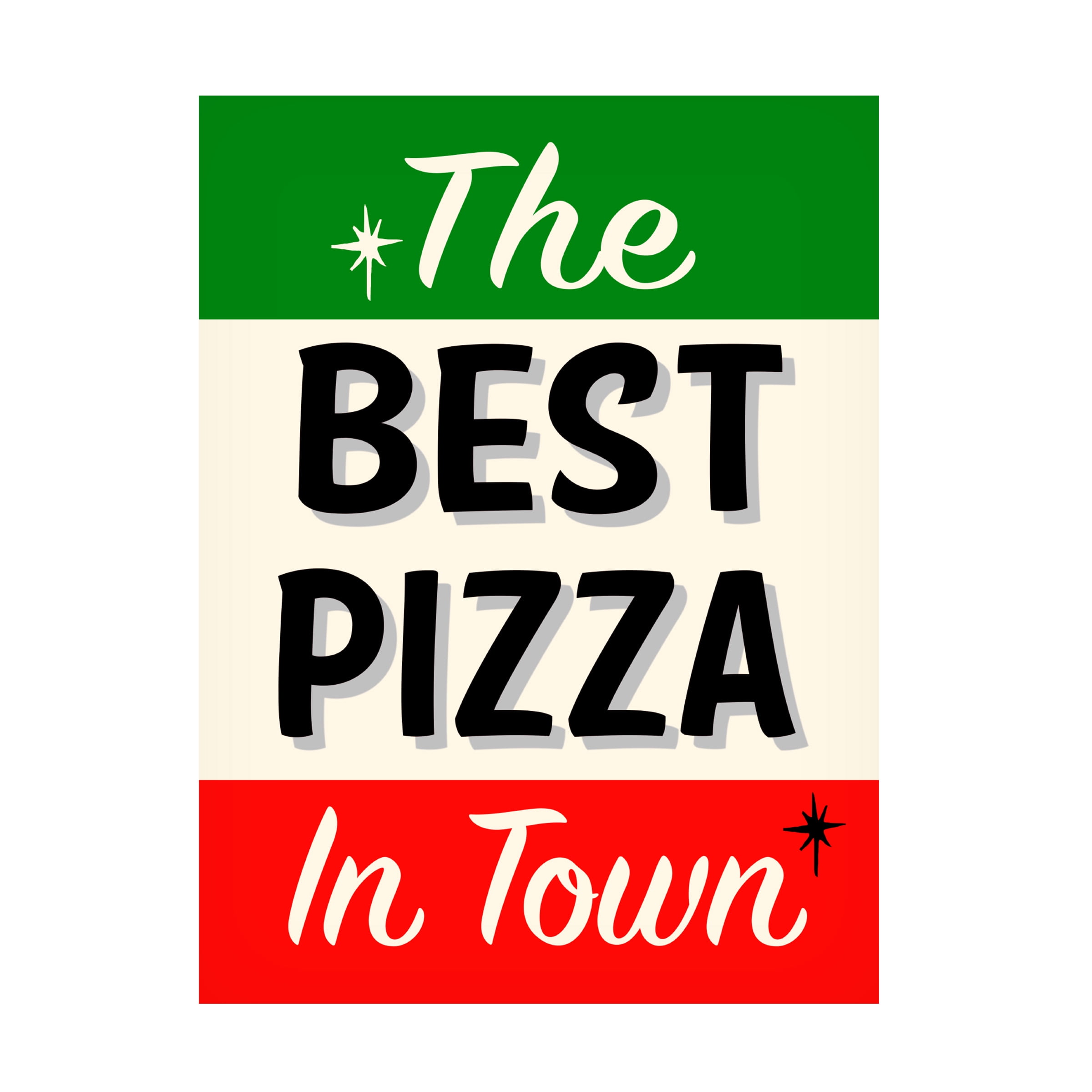 RetroPlanet 'Best Pizza Stripe' Canvas Art