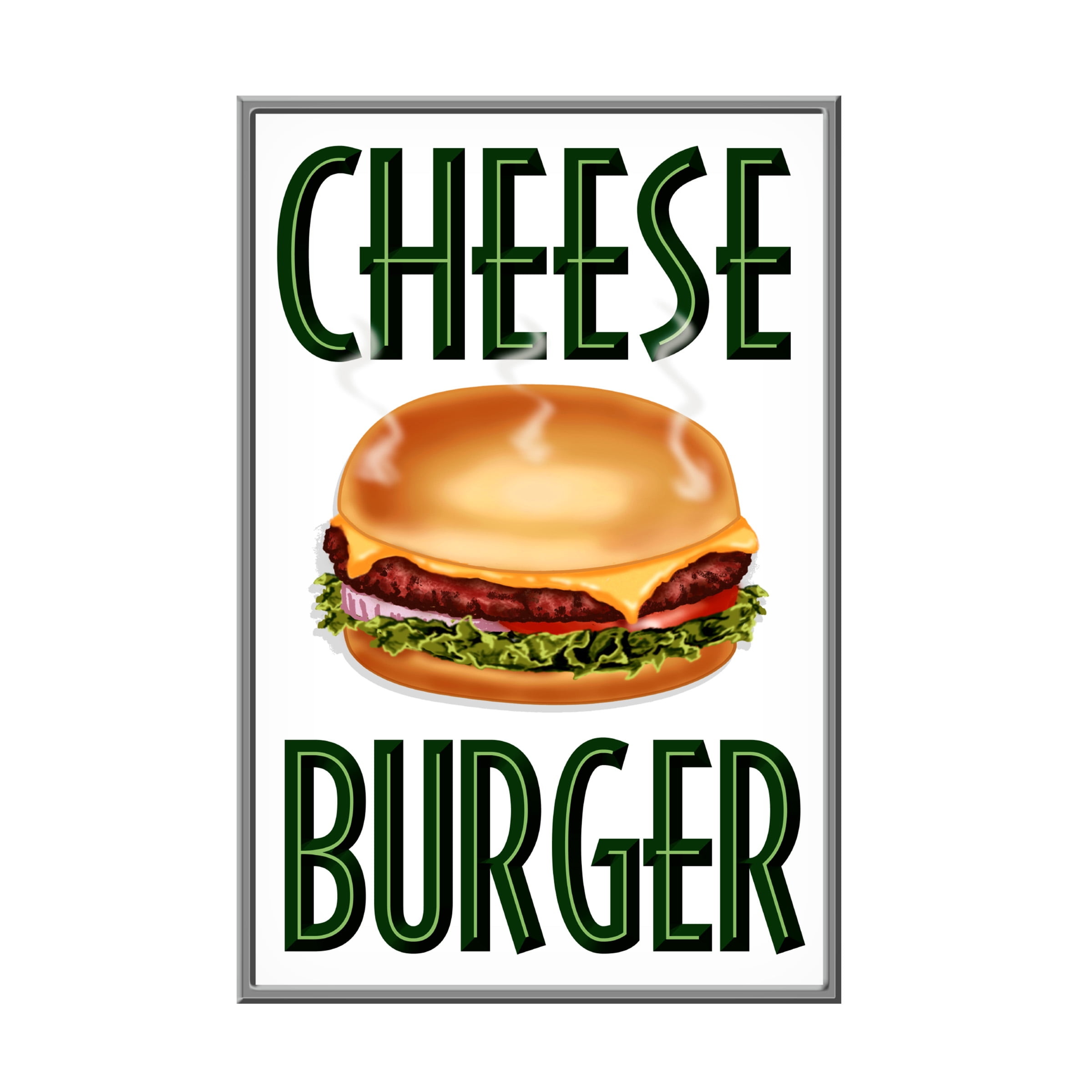 RetroPlanet 'Cheese Burger Vertical' Canvas Art