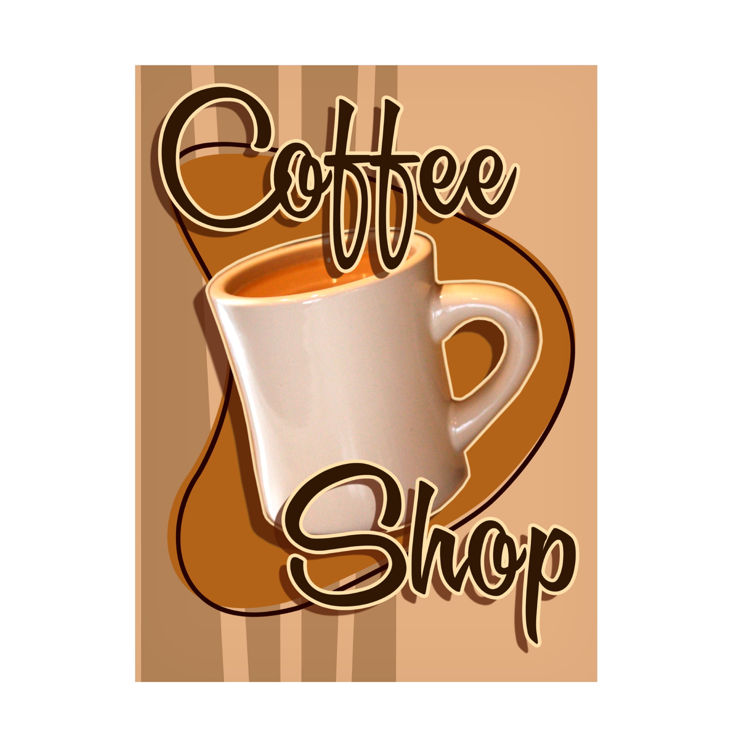 RetroPlanet 'Coffee Shop' Canvas Art