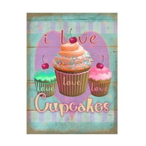 RetroPlanet 'I Love Cupcakes' Canvas Art