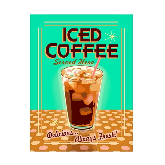 RetroPlanet 'Iced Coffee' Canvas Art