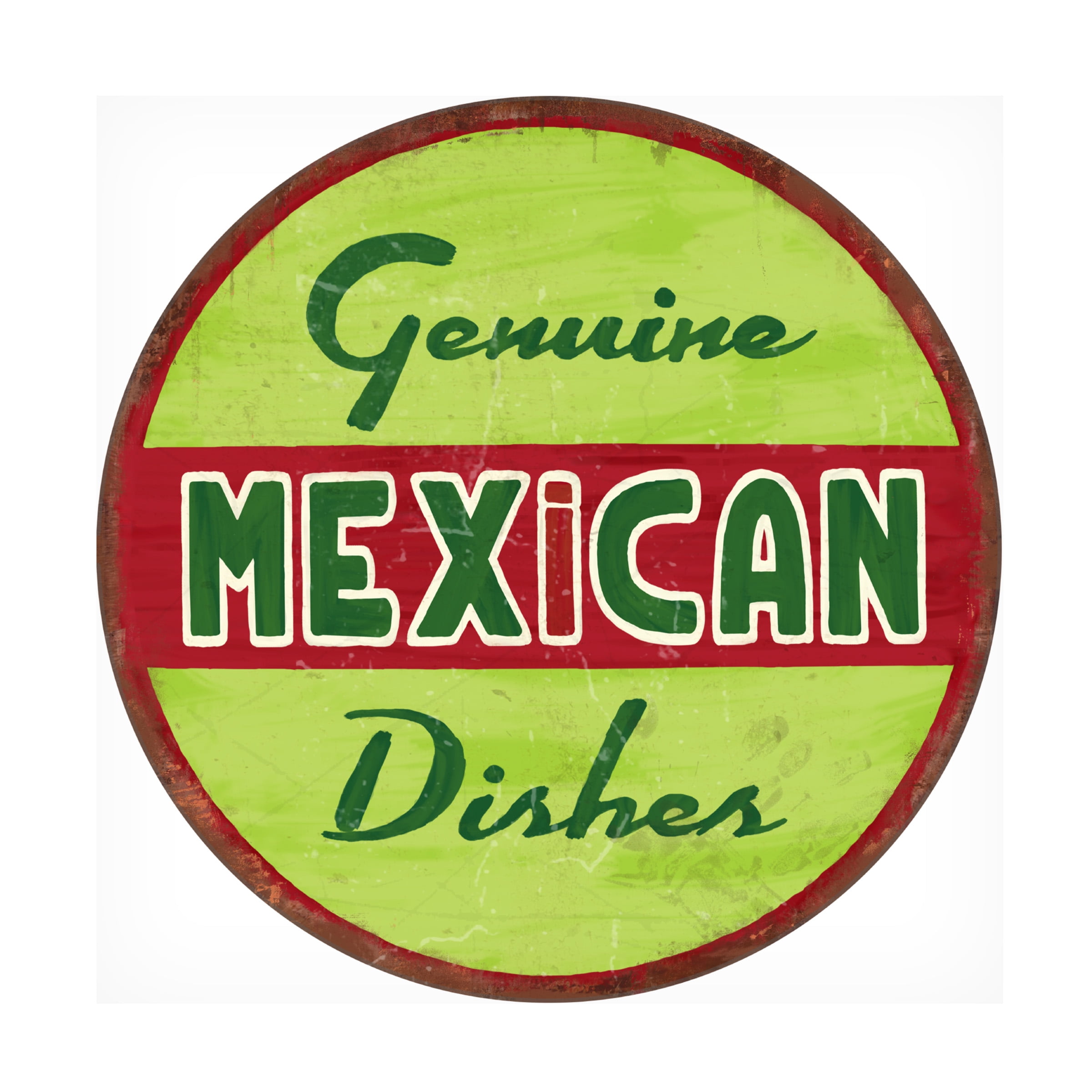 RetroPlanet 'Mexican 14 Circle Lime' Canvas Art