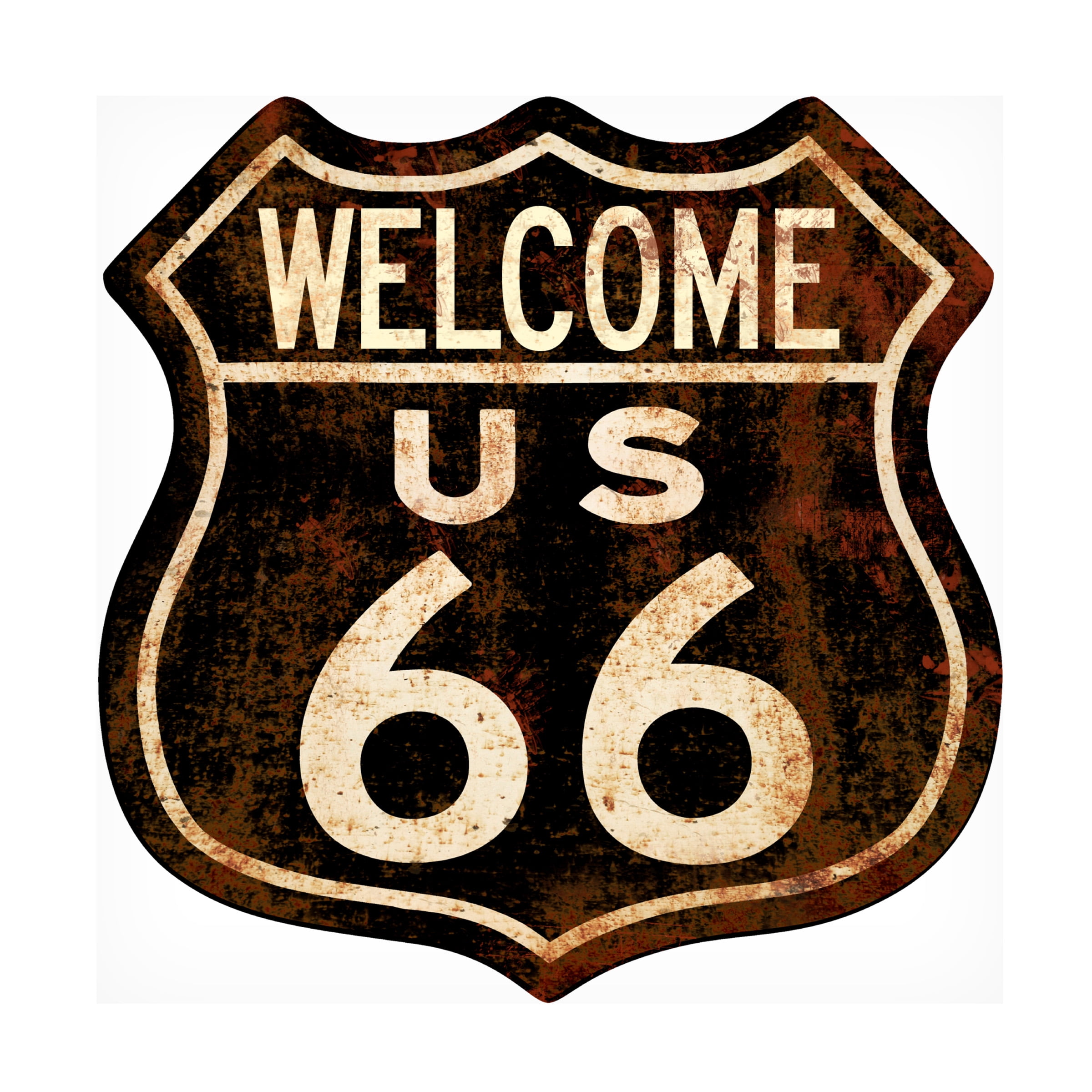 RetroPlanet 'Route 66 Distressed Welcome' Canvas Art