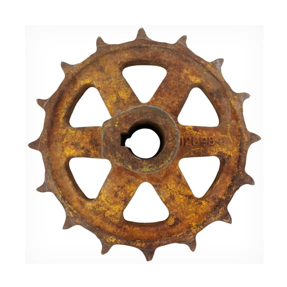 RetroPlanet 'Rusty Fine Curved Tooth Gear Wall Decal 24' Canvas Art
