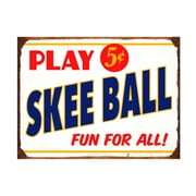 RetroPlanet Skeeball Sign Canvas Art