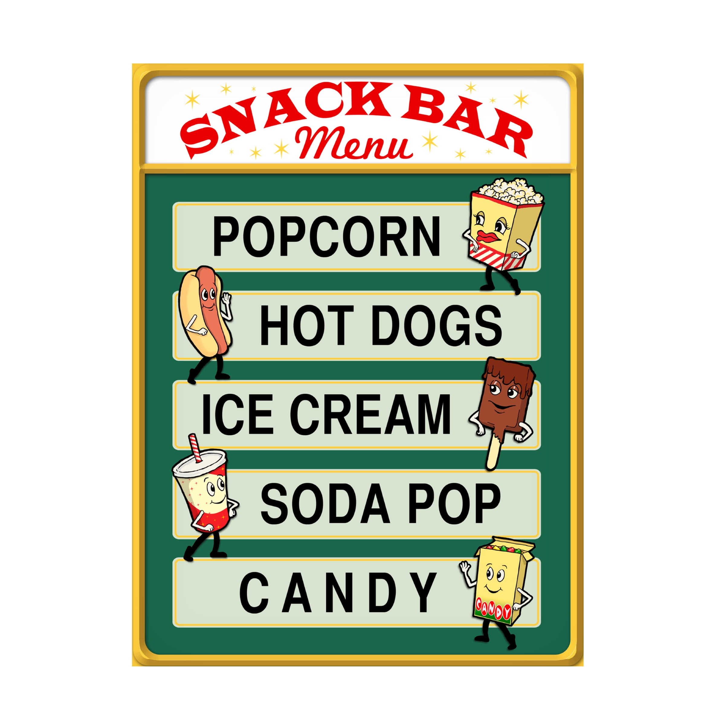 RetroPlanet 'Snack Bar Menu' Canvas Art