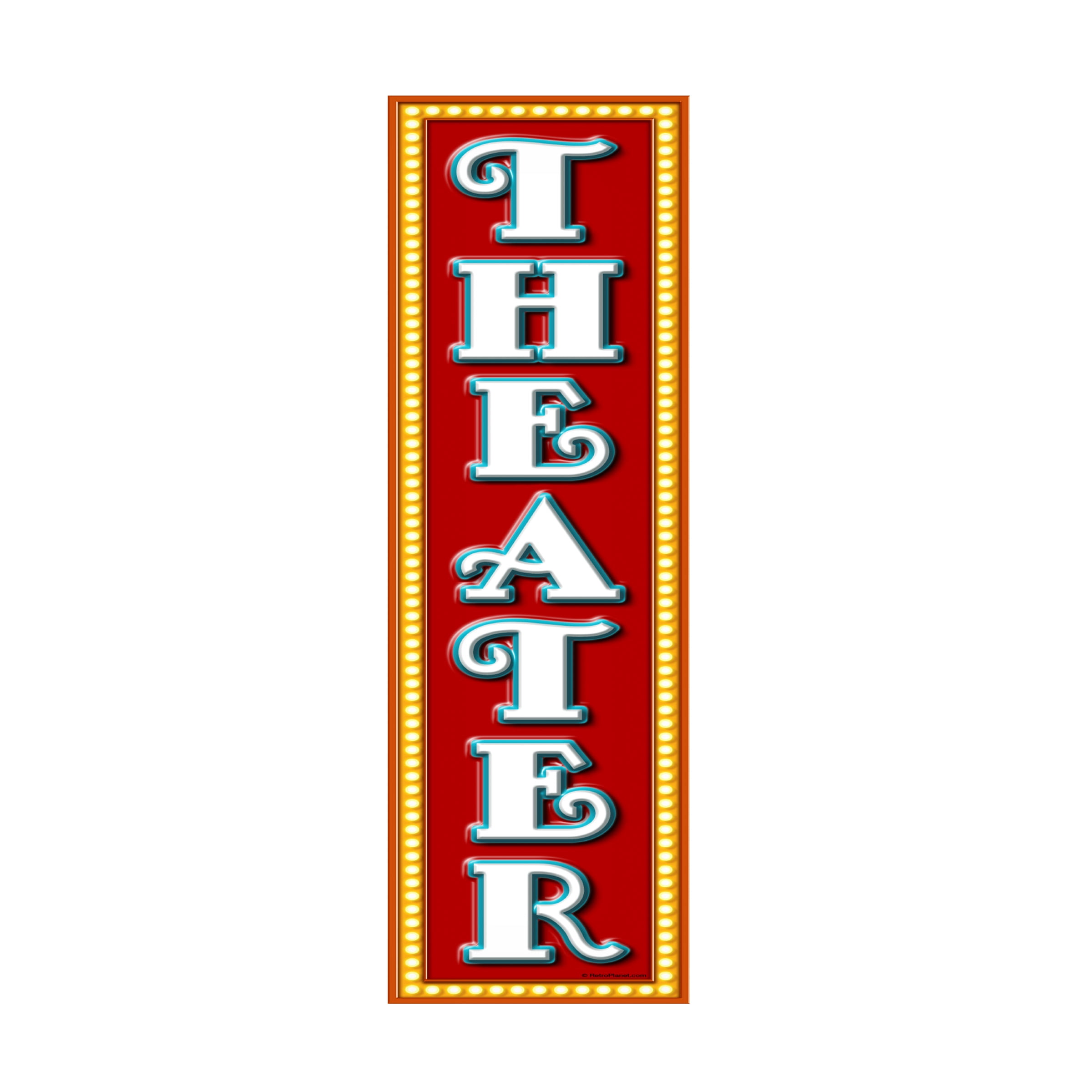 RetroPlanet 'Theater Marquee Vertical' Canvas Art