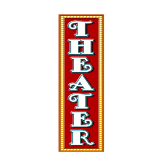 RetroPlanet 'Theater Marquee Vertical' Canvas Art
