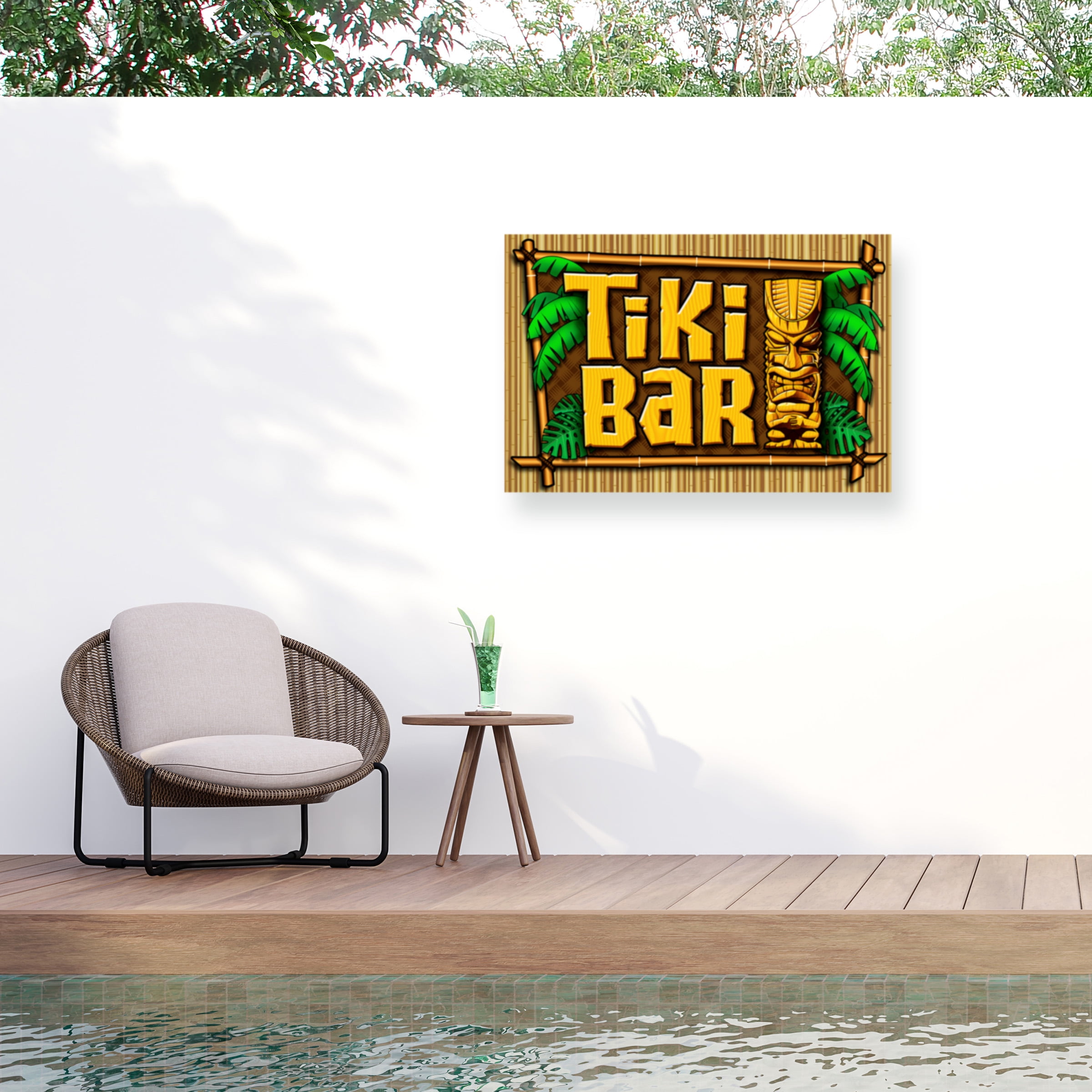 RetroPlanet 'Tiki Bar' Outdoor All-Weather Wall Decor