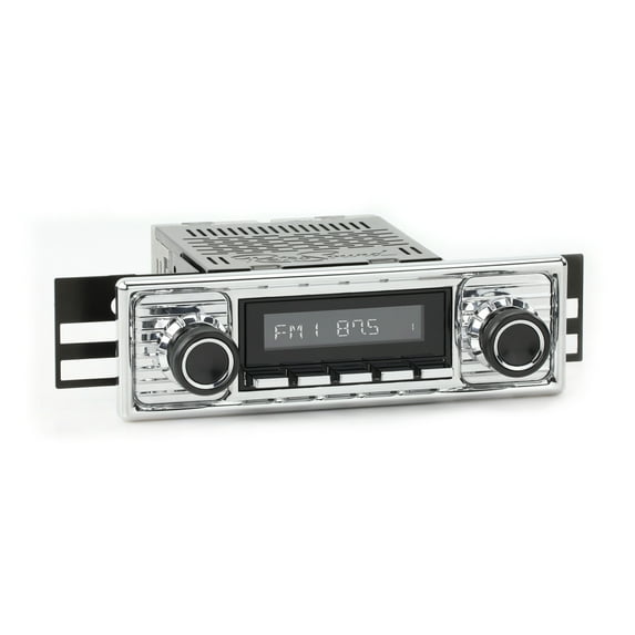 RetroRadio Compatible with 1955-63 Mercedes-Benz 180 with Chrome Faceplate Features Include Bluetooth, HD, SiriusXM Ready, AM/FM LBC-M4-308-309-39-78M31