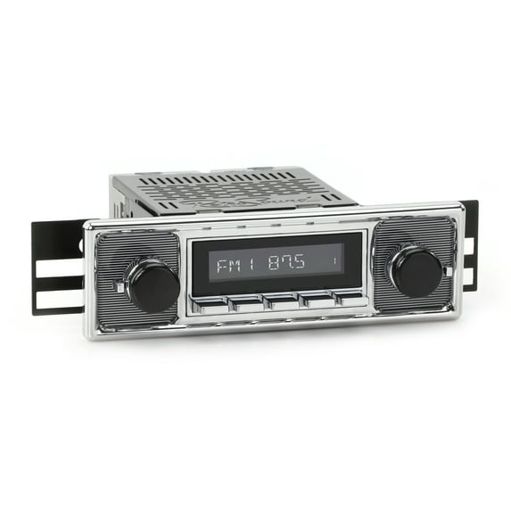 RetroRadio Compatible with 1964-72 Mercedes-Benz 600 with Pinstripe/Chrome Faceplate Features Include Bluetooth, HD, SiriusXM Ready, AM/FM LC-M4-308-509-40-80M4