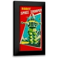thumbnail image 1 of Retrobot 11x18 Black Modern Framed Museum Art Print Titled - Robot Space Trooper, 1 of 5