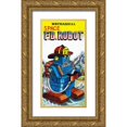 thumbnail image 1 of Retrobot 11x18 Gold Ornate Wood Framed with Double Matting Museum Art Print Titled - Mechanical Space Fire Department Robot, 1 of 4