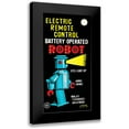 thumbnail image 1 of Retrobot 14x24 Black Modern Framed Museum Art Print Titled - Electric Remote Control Battery Operated Robot, 1 of 5