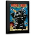 thumbnail image 1 of Retrobot 17x24 Black Modern Framed Museum Art Print Titled - Missile Robot, 1 of 5