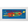 thumbnail image 1 of Retrobot 18x10 White Modern Wood Framed Museum Art Print Titled - Sparkling Space Ranger, 1 of 4
