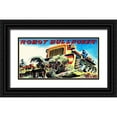 thumbnail image 1 of Retrobot 18x11 Black Ornate Wood Framed with Double Matting Museum Art Print Titled - Robot Bulldozer, 1 of 4