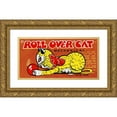 thumbnail image 1 of Retrobot 18x11 Gold Ornate Wood Framed with Double Matting Museum Art Print Titled - Roll Over Cat, 1 of 4