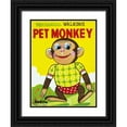 thumbnail image 1 of Retrobot 19x24 Black Ornate Wood Framed with Double Matting Museum Art Print Titled - Mechanical Walking Pet Monkey, 1 of 4