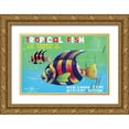 thumbnail image 1 of Retrobot 24x17 Gold Ornate Wood Framed with Double Matting Museum Art Print Titled - Tropical Fish, 1 of 4