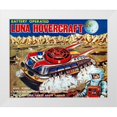 thumbnail image 1 of Retrobot 24x20 White Modern Wood Framed Museum Art Print Titled - Luna Hovercraft, 1 of 4