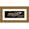 thumbnail image 1 of Retrobot 32x14 Gold Ornate Wood Framed with Double Matting Museum Art Print Titled - Oriental Air Rocket, 1 of 4