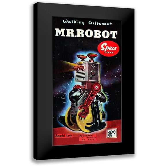 Retrobot 9x14 Black Modern Framed Museum Art Print Titled - Mr. Robot