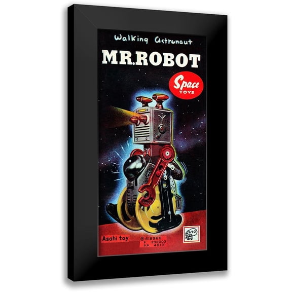 Retrobot 9x14 Black Modern Framed Museum Art Print Titled - Mr. Robot