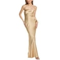 thumbnail image 1 of Retrofête womens  Keaton Silk-Blend Maxi Slip Dress, m, Metallic, 1 of 3