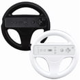 thumbnail image 1 of Retrofam 2 Pack Mario Kart Steering Wheel and Remote for Wii Game Console, White & Black, 1 of 5