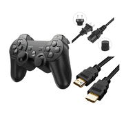 Retrofam Essential Kit for PS3 Wireless Bluetooth Controller, High-Speed HDMI Cable, and AC Power Cord Bundle - Compatible with PlayStation 3 Console