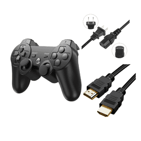 Retrofam Essential Kit for PS3: Wireless Bluetooth Controller, High-Speed HDMI Cable, and AC Power Cord Bundle - Compatible with PlayStation 3 Console