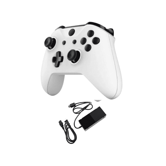 Retrofam White Wireless Controller for Xbox One with Power Supply Brick & AC Adapter Cord Bundle Replacement Accessories Set