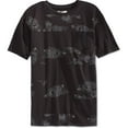 thumbnail image 1 of Retrofit Mens Floral Stripe Graphic T-Shirt, Black, Small, 1 of 1