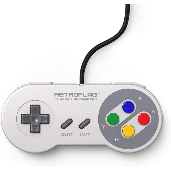 Retroflag Classic Wired USB Gaming Controller Supports XINPUT, DINPUT, Turbo Function for Raspberry Pi, Windows, Nintendo Switch