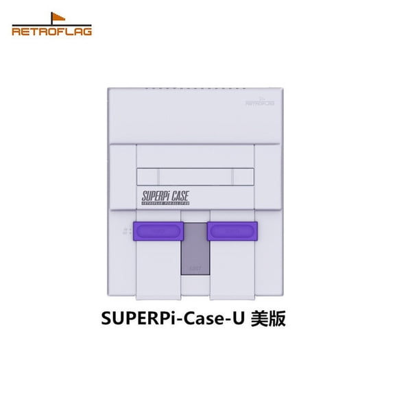Retroflag SUPERPi-Case-U NES-Style Raspberry Pi Case with USB Controller - Safe Shutdown, Cooling Fan & Full Port Access (Compatible with Pi 3B+/3B/2B)