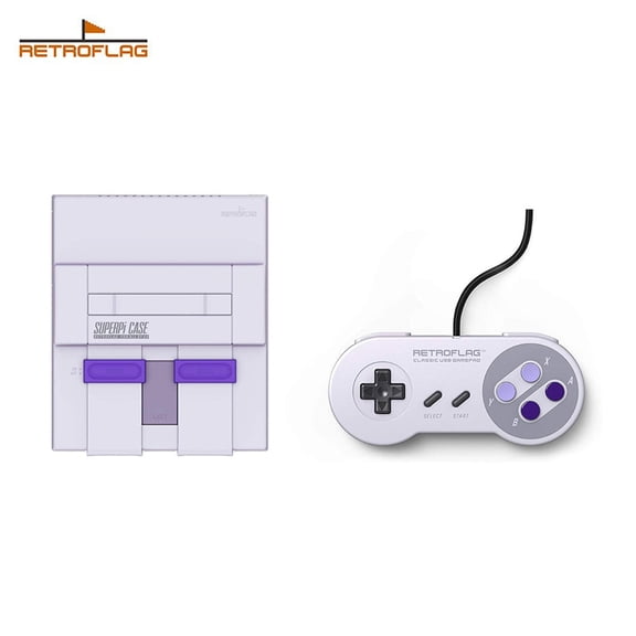 Retroflag SUPERPi-Case-U Retro Console Kit - NES-Style Raspberry Pi Case with USB Controller, Safe Shutdown, Cooling Fan & MicroSD Storage (Compatible with Pi 3B+/3B/2B)