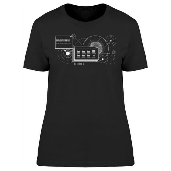 Retrofuturistic Terminal Console T-Shirt Women -Image by Shutterstock, Female Small