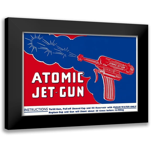Retrogun 14x11 Black Modern Framed Museum Art Print Titled - Atomic Jet-Gun