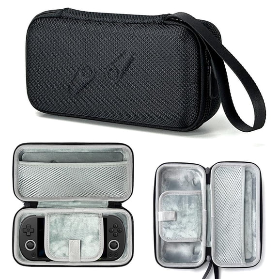 Retroid Pocket 6 Carrying Case, Portable Hard Shell Travel Case for RP6 Handheld Game Console, Shockproof Protective Cover with Accessory Mesh Pocket