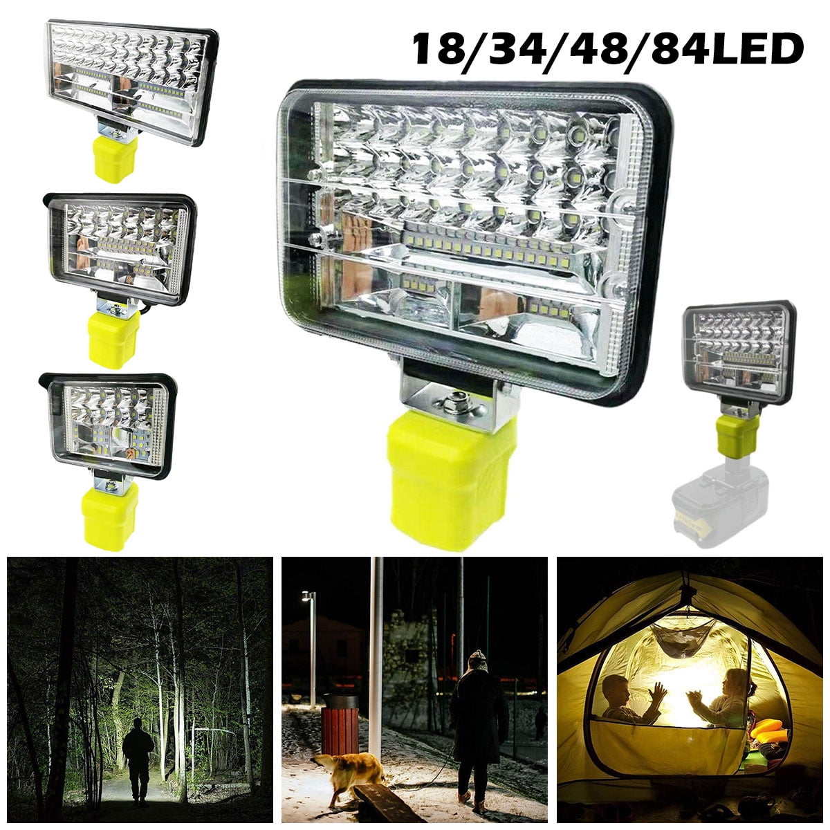 Retrok 18 Led 54W 3Inch Wireless LED Work Light Job Site Flashlight