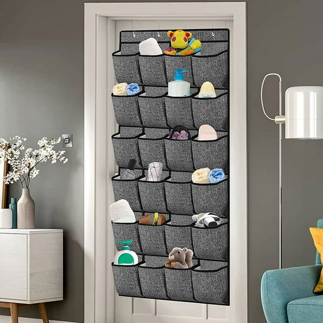 Retrok 24 Pockets Over the Door Shoe Organizer Storage Bag Fabric