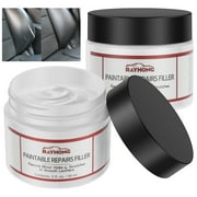 Retrok 2pcs Leather Filler for Filling or Repairing Holes Scratches Flexible Leather Filling Paste White Leather Restorer Multipurpose Leather Refinish for Leather Vinyl Sofa Chair