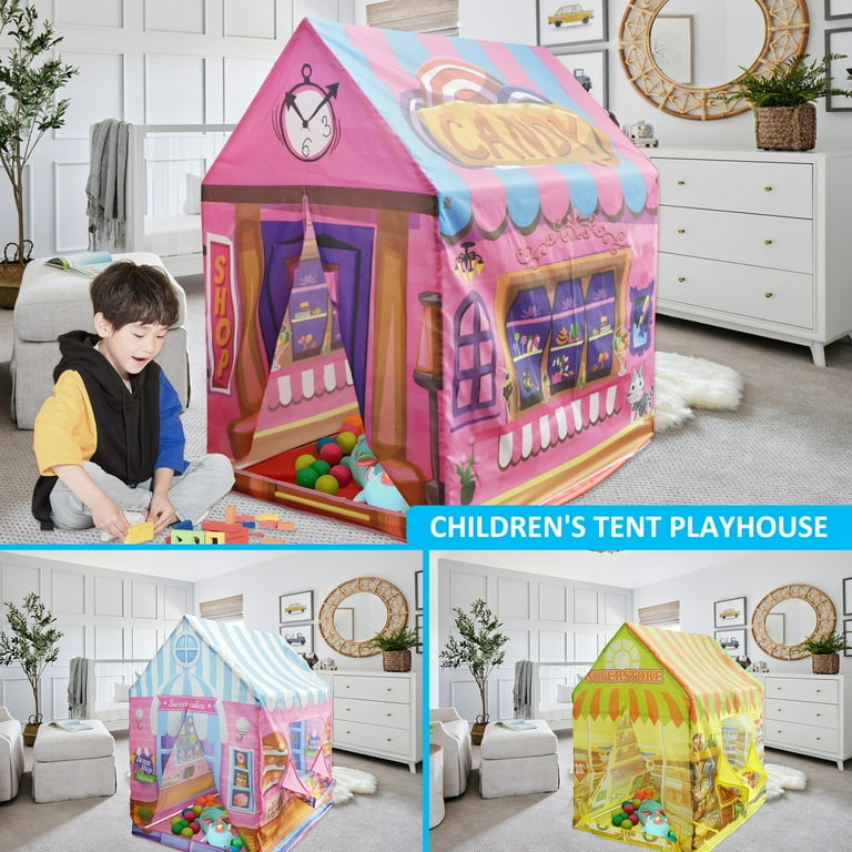 Retrok Kids Playhouse with Roll-up Door Colorful Cute Playhouse