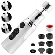 Retrok Kitchen Tap Spray Head 720 °Rotatable Sink Tap Sprayer Brass Waterfall Spout Taps with 3 Water Outlet Modes Universal Kitchen Sink Tap Adapter Anti Scratch Face Washing Faucet Sprayer