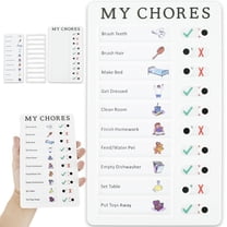 Retrok Memo Plastic Board RV Checklist Board Reusable Checklist Note Board Simple-Reminder Tool Notes and Messages Board for RV Children Chores and Elder Care