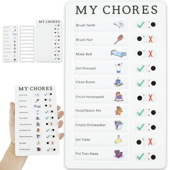 Retrok Memo Plastic Board RV Checklist Board Reusable Checklist Note Board Simple-Reminder Tool Notes and Messages Board for RV Children Chores and Elder Care