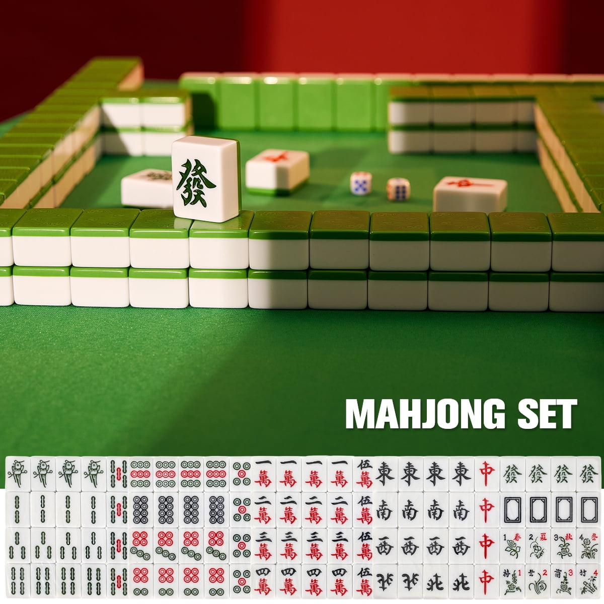 Mini Mahjong,Mala Madeira Azulejos Mah Jongg - Jogo versão chinesa  tradicional, material acrílico portátil Mah-Jong para lazer em