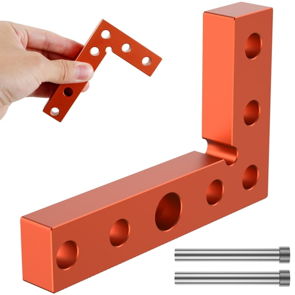Retrok Small Positioning Square Aluminum Alloy 90? Marking Center Finder Precise Right Angle Corner Clamp L-Shape Square Ruler Woodworking Carpenter Tool for Layout Marking